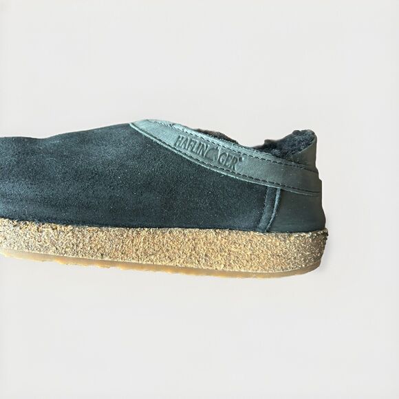 Haflinger Black Snow Bird Fur Lined Cork Comfort Slip On EU 39 Clogs US 8.5 - Picture 6 of 9